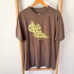 Merrell Brown Graphic Adventure Outdoors Short Sleeve T Shirt Mens Large